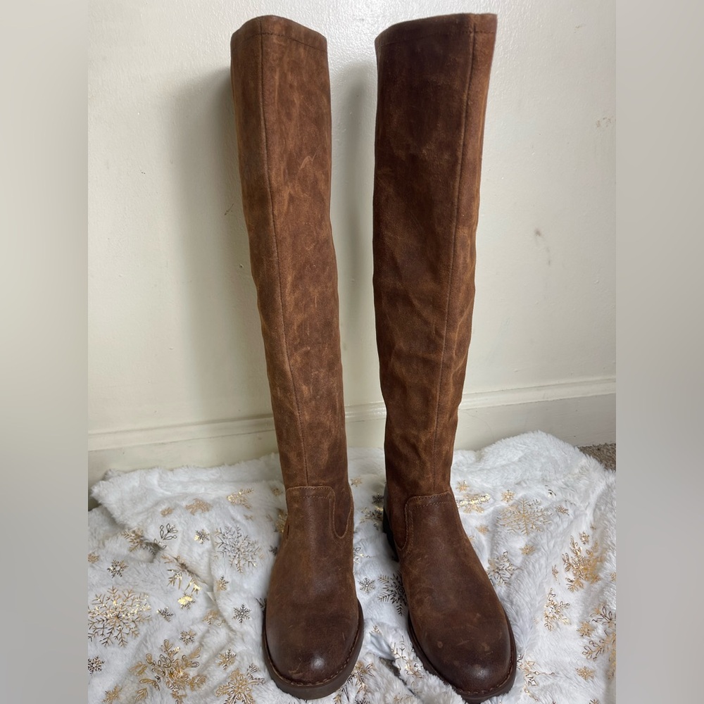 Born Brown Over the Knee Boots